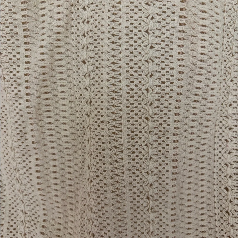 Beige Crochet Keyhole Halter Top, Racerback, Relaxed Size Medium from LOFT Lined - Picture 11 of 11